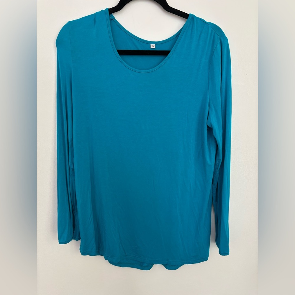 Bright Teal long sleeve T-shirt top